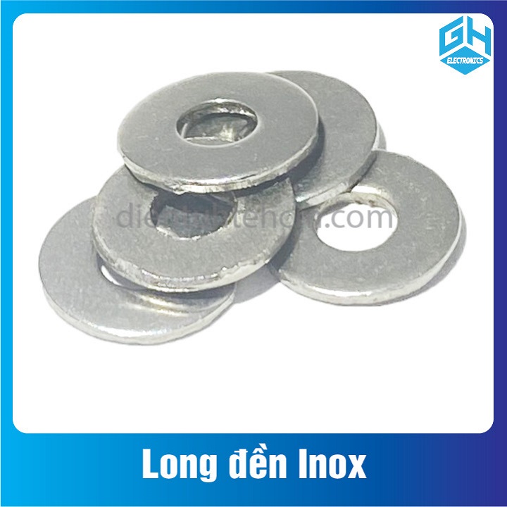 COMBO 50 con long đền Inox m3,m4,m5,m6,m8(chất inox 201)