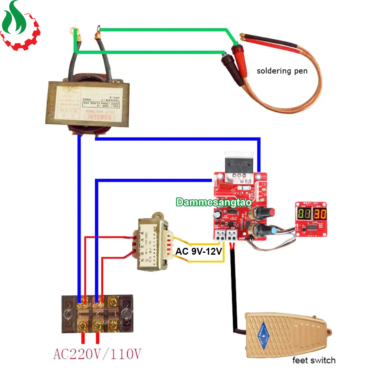 Mạch timer máy hàn cell pin NY-D01