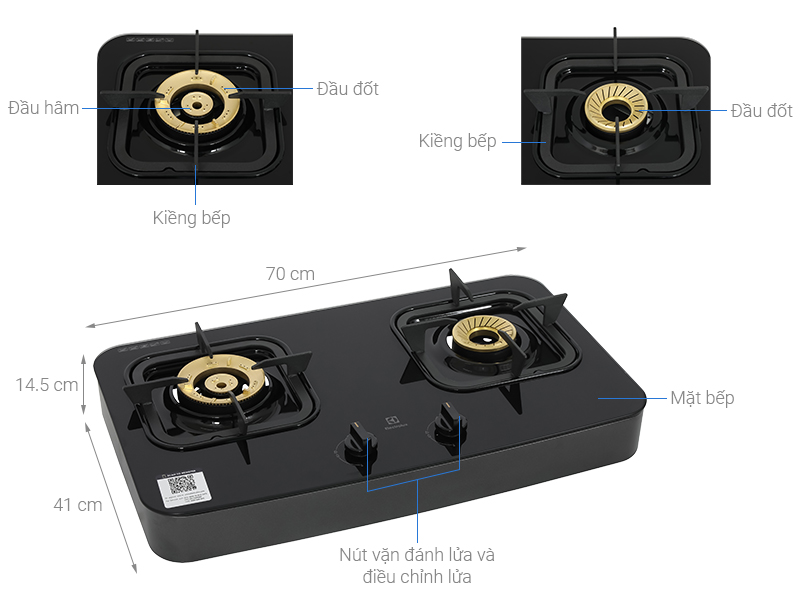 Bếp ga đôi Electrolux ETG7266GKR
