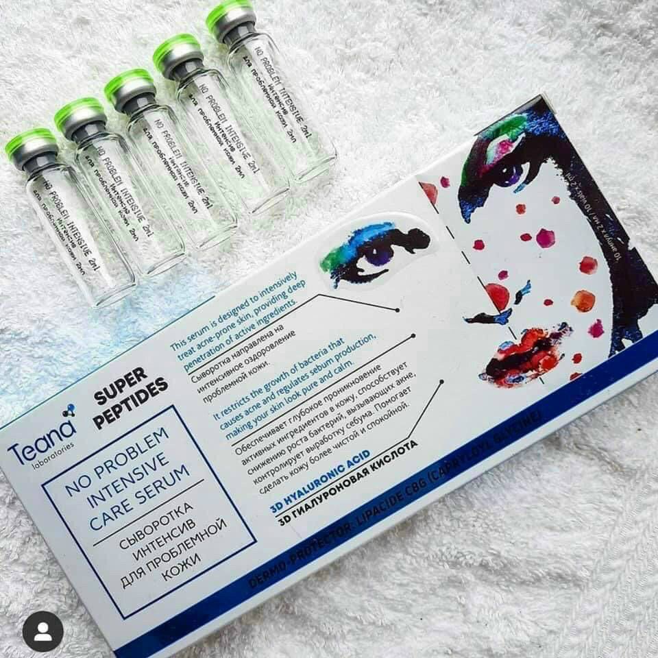[HCM]SERUM GIẢM MỤN TEANA NO PROBLEM SUPER PEPTIDES INTENSIVE CARE  (họp 10 ống)