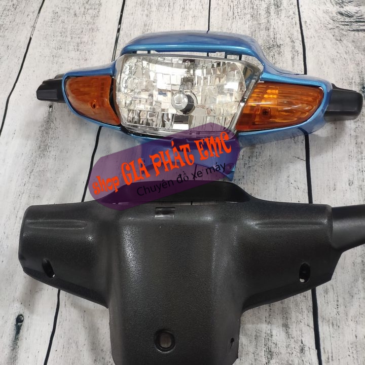 [ 4 MÓN ] Đầu 1 bóng màu XANH NGỌC xe WAVE 110 / kèm pha đèn Wave thái - Wave 110