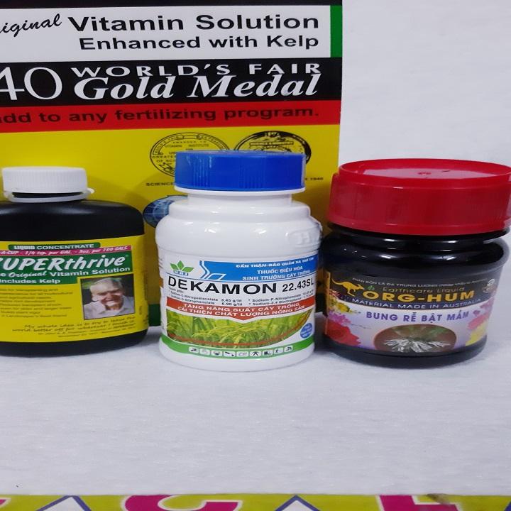 [HCM]BỘ 3 SIÊU PHẨM KÍCH RỄ CỰC NHANH- superthrive 120ml +dekamon+org hum (100ml/chai)