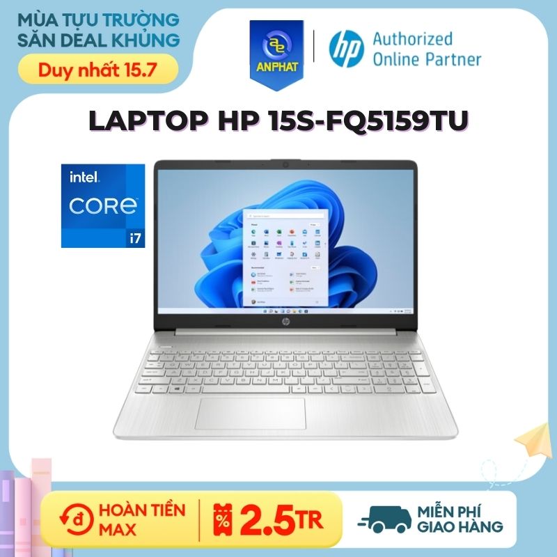 Laptop HP 15s-fq5159TU (i7-1255U | 8GB | 256GB | 15.6" FHD| WIn11)