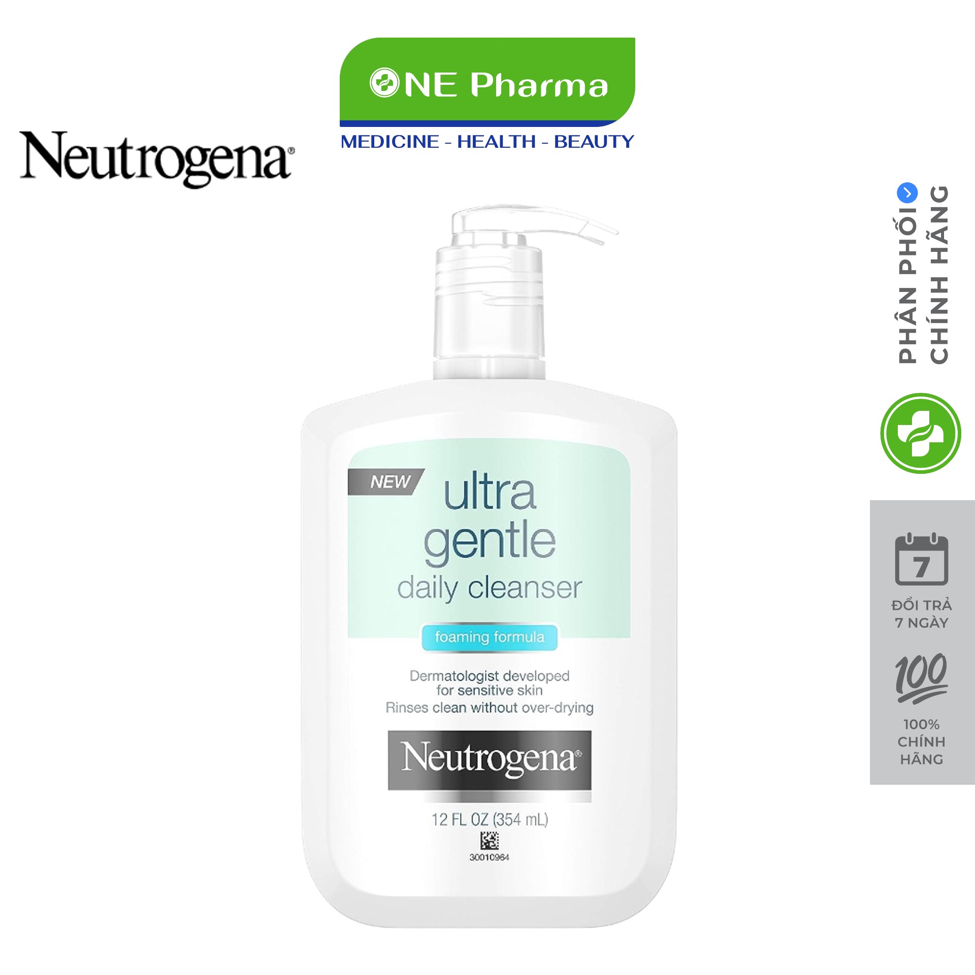 Sữa rửa mặt Neutrogena Ultra Gentle Hydrating 354ml