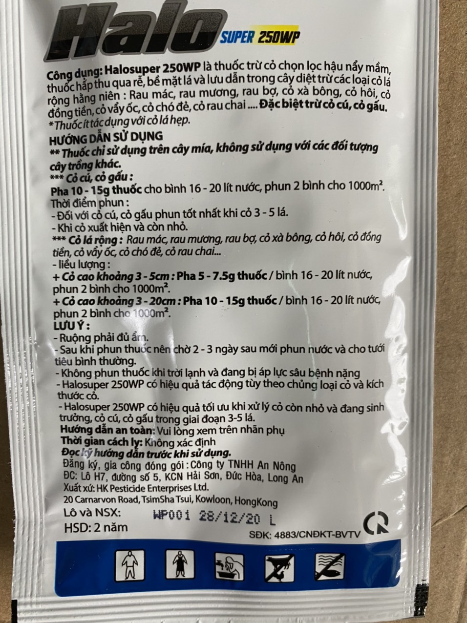Thuốc trừ cỏ gấu Halo super 250WP (gói 7,5gr)