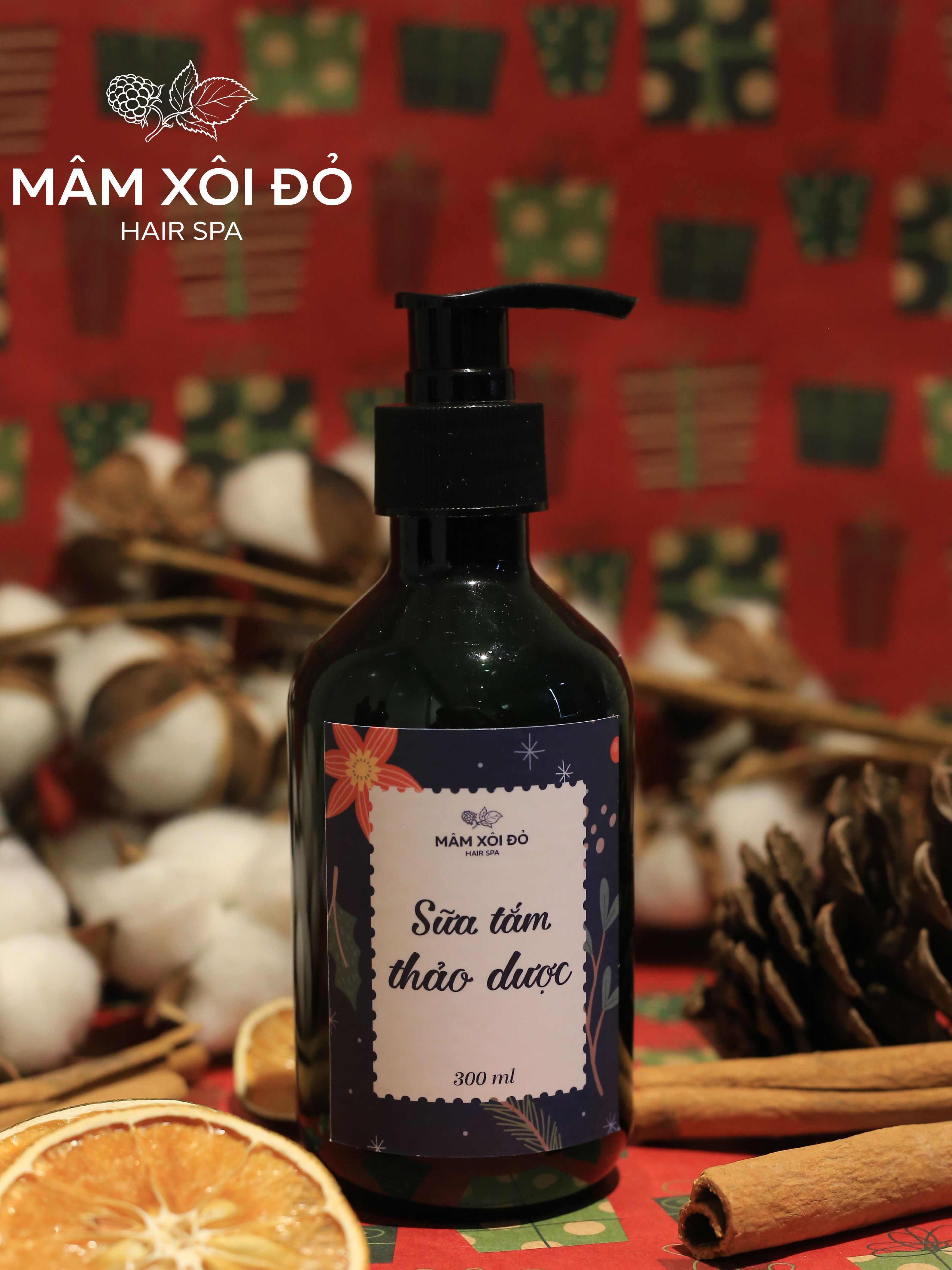 Sữa tắm thảo dược Mâm Xôi Đỏ