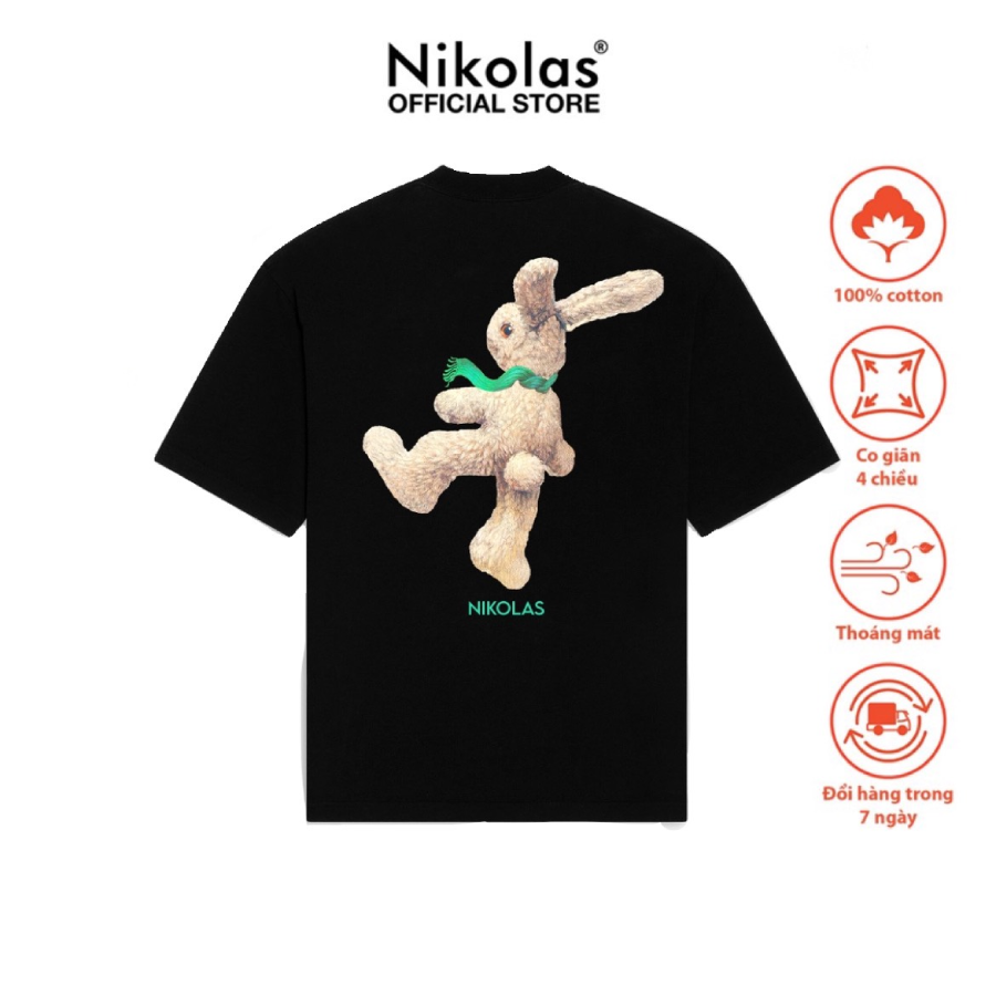 Áo thun unisex nikolas 100% cotton rabbit 2023 seasson