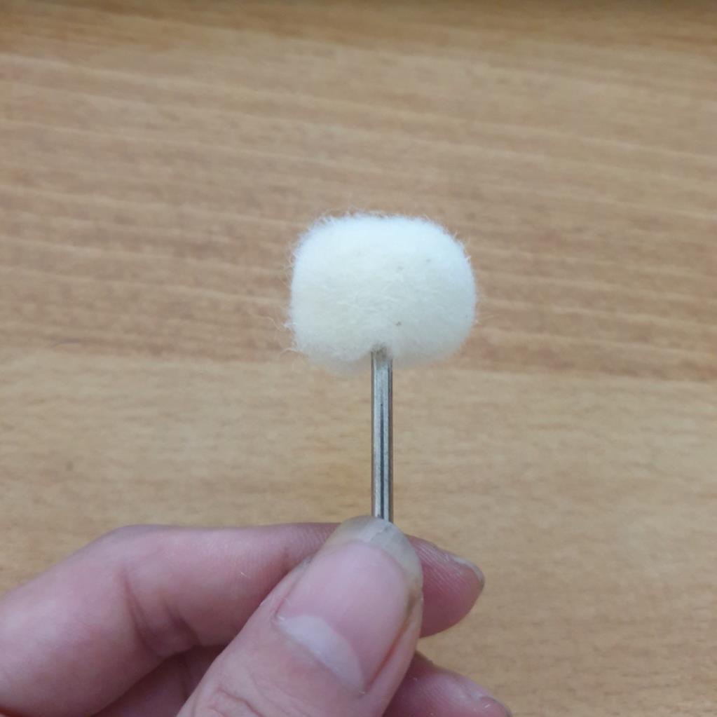 1 đầu len lông cừu cho máy đánh bóng cán 3mm