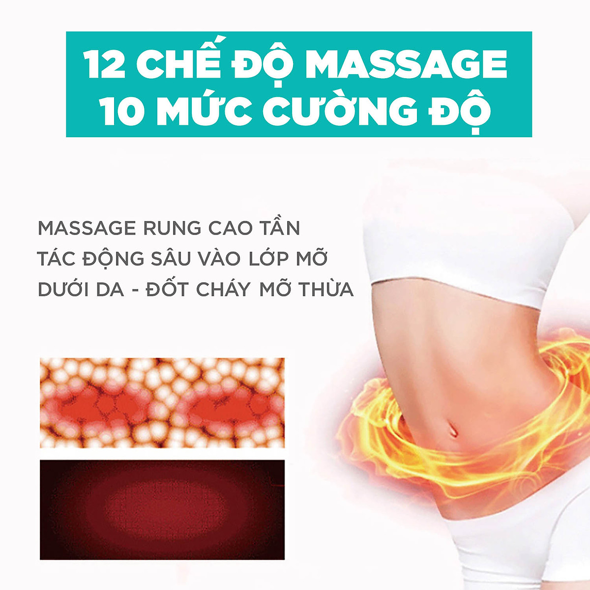 Máy Massage Cầm Tay Đa Năng Cao Cấp KINGTECH YT-1803, 8 Đầu 10 Cấp Độ Mát Xa Bụng, Cổ Vai, Đùi, Mông, Chân, Tay Dễ Dàng Tiện Dụng - Bảo Hành 12 Tháng