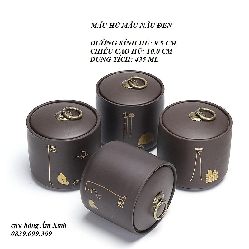 Hũ, Bình đựng trà bằng gốm (cỡ lớn, nắp rất khít)