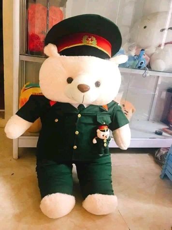 Gấu bông mặc đồ lính