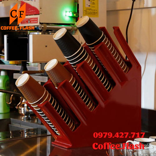 Kệ để ly cafe và ly trà sữa 4 ngăn