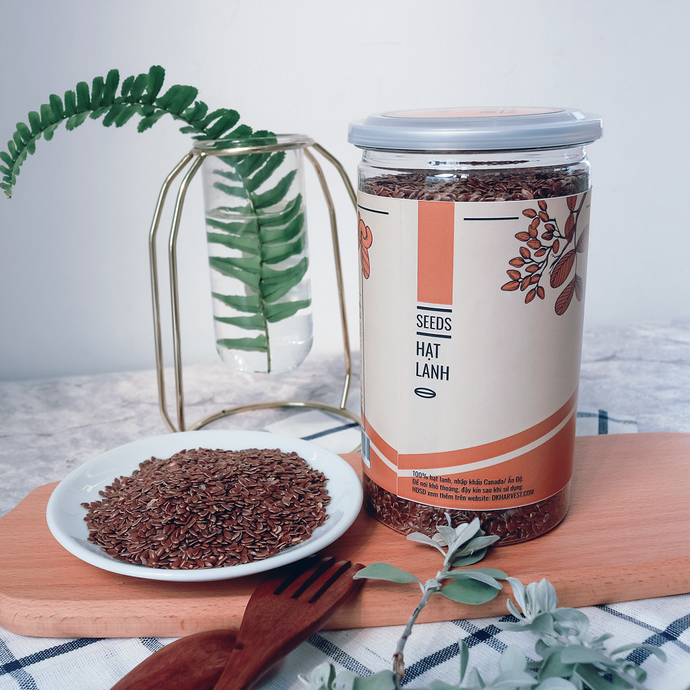 Hạt Lanh DK Harvest 500g - Không Bụi | Dưỡng Da, Khỏe Tóc, Giàu Dinh Dưỡng