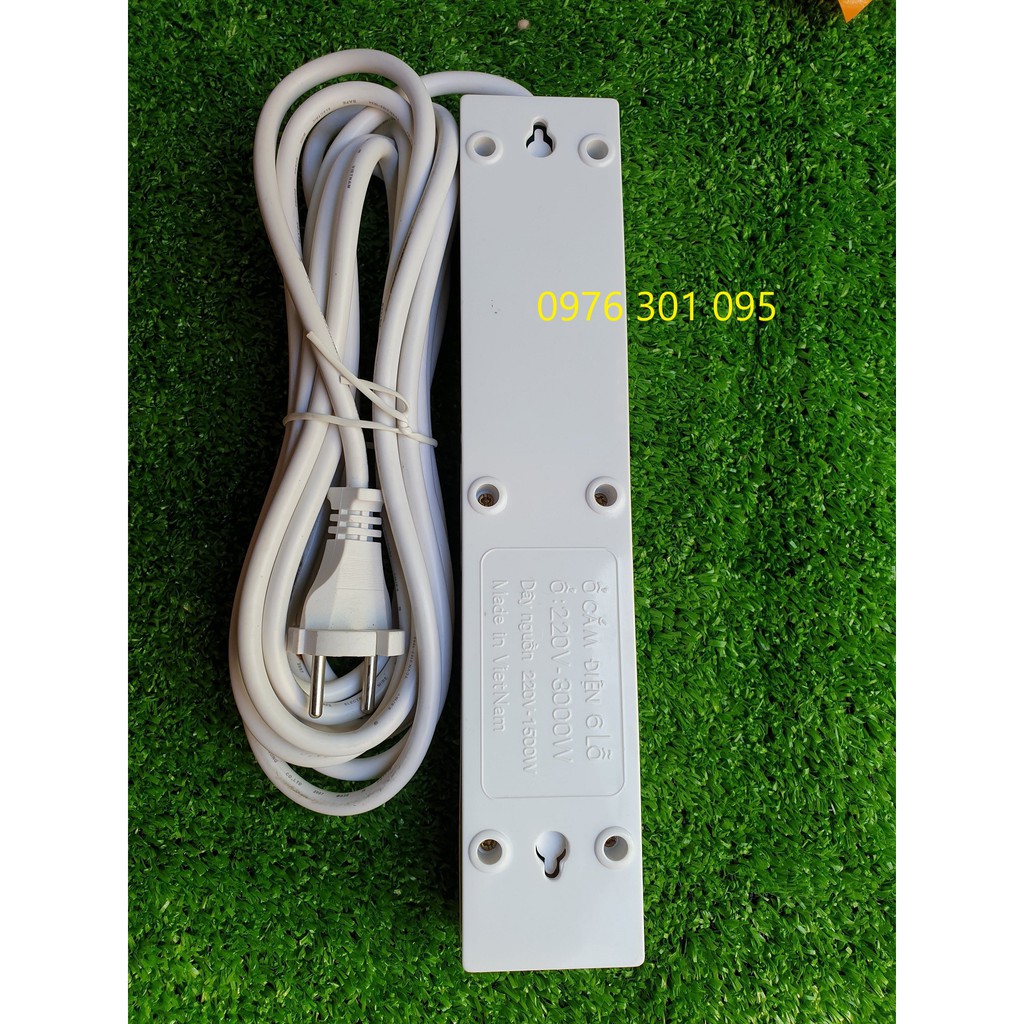 Ổ Cắm Điện 6 Lỗ [ 2 lỗ 3 chấu và 4 lỗ 2 chấu ]