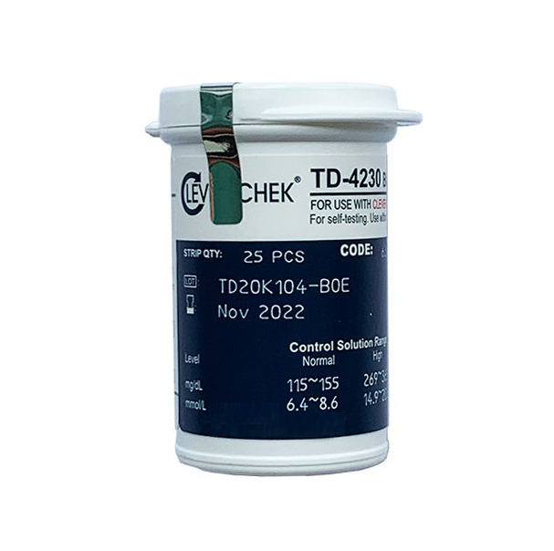 Que Thử Đường Huyết Clever Check TD 4230 Hộp 25 Que