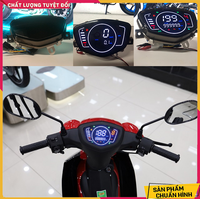 Đồng hồ lcd full led cho sirius exciter 2006 - 2010 spark