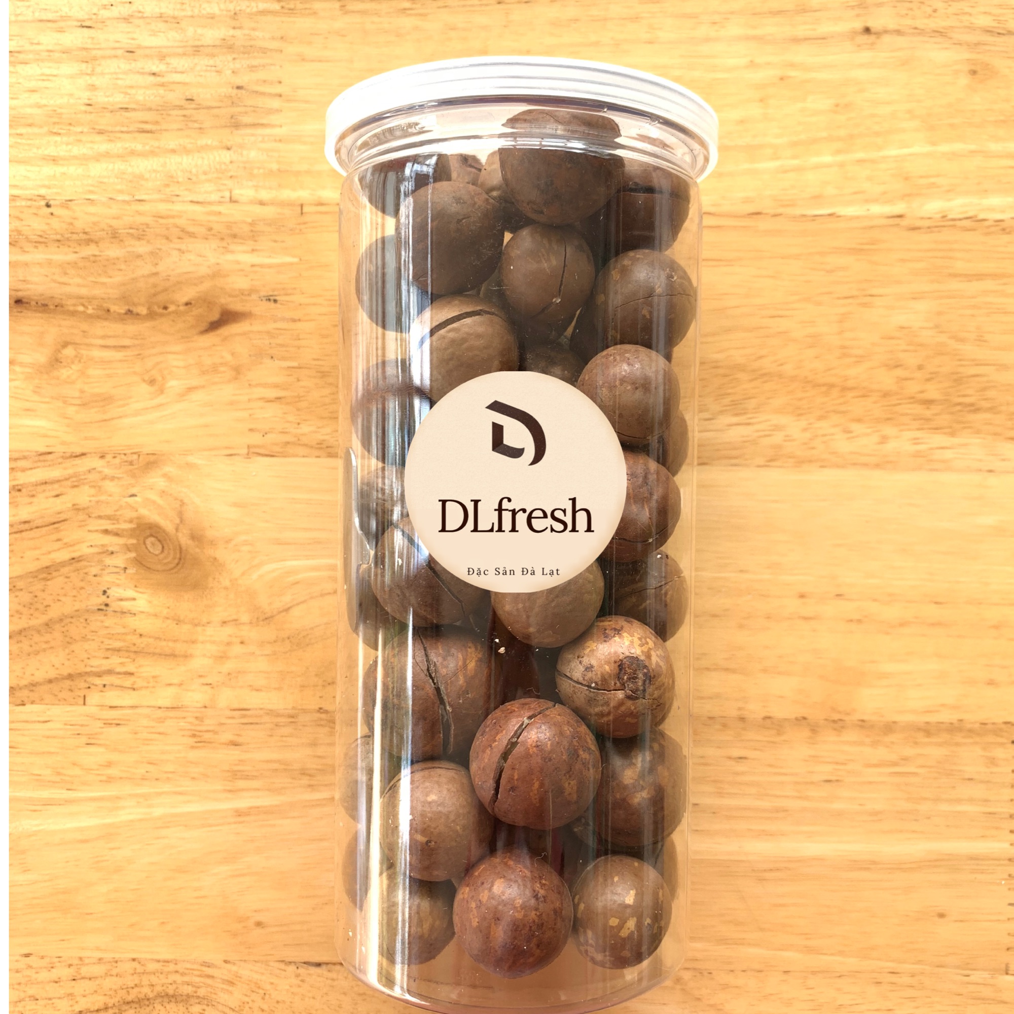 Hạt Macca Nứt Vỏ DLFRESH Đặc Sản Đà Lạt Hũ 250g