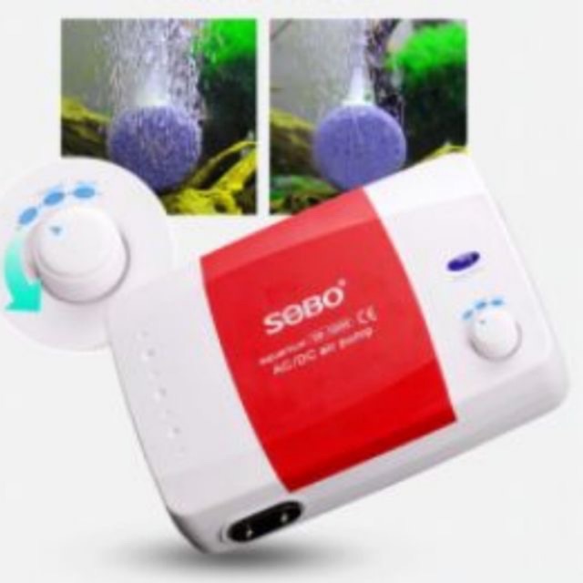 Máy oxy TÍCH ĐIỆN 2 vòi SOBO SB 10000 cho hồ cá 12w