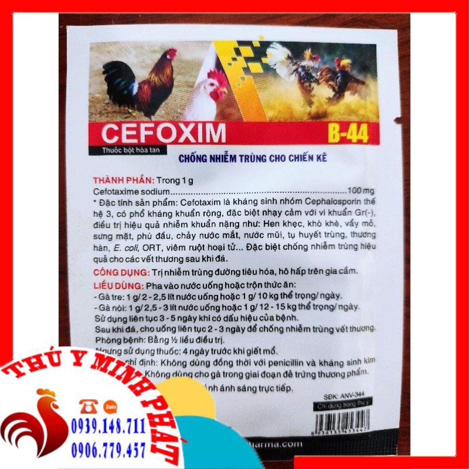 CEFOXIM GÓI 10GAM KH.Ò KH.È SƯNG MẶT