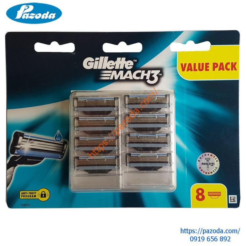 Hộp 8 lưỡi dao cạo râu Gillette Mach 3