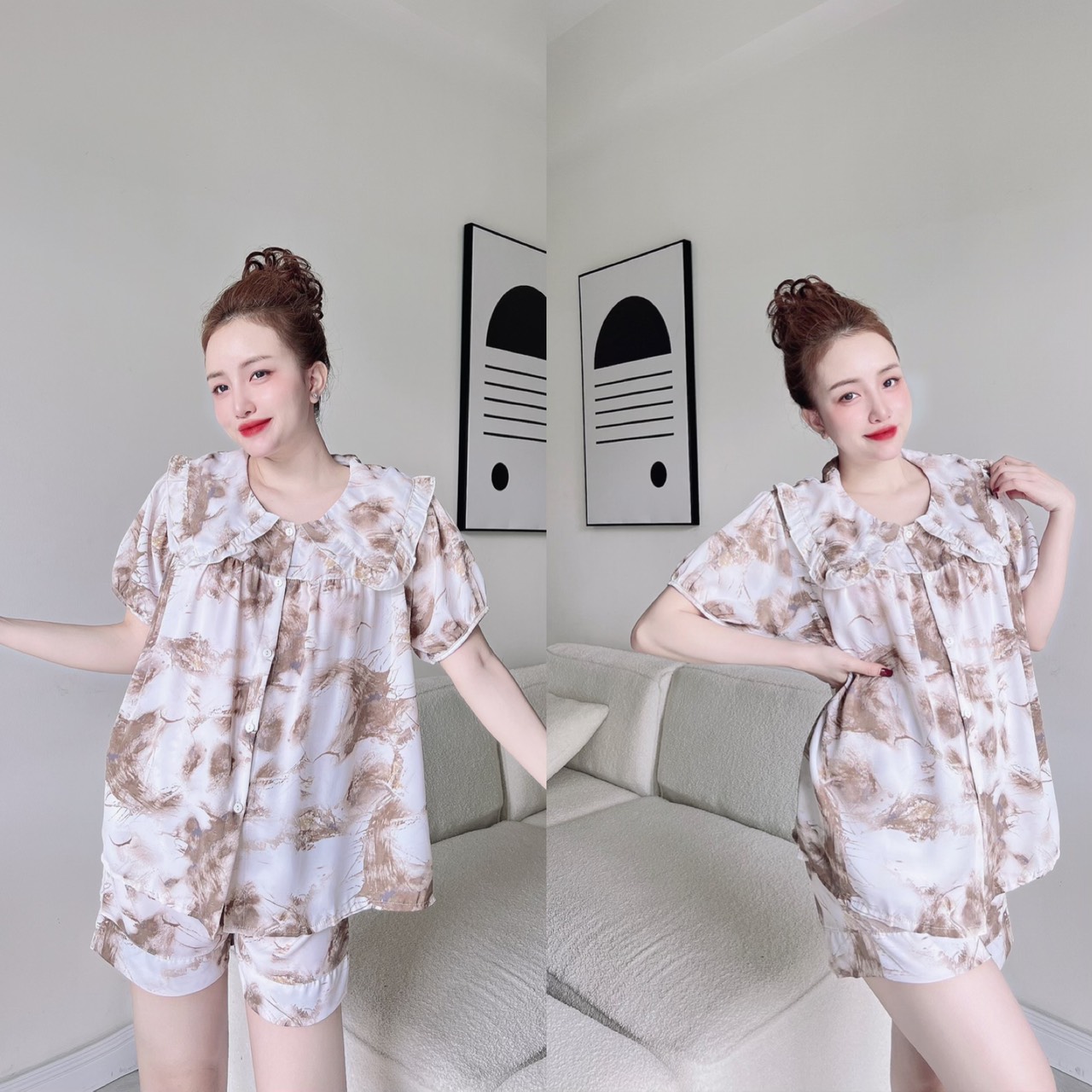 Đồ Bộ Lụa 55-100Kg Bigsize Lụa Mango Mịn Mát lụa đùi Y