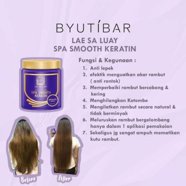 Kem ủ tóc Lae Sa Luay SPA Smooth Keratin 250ml Thái Lan (Hũ)