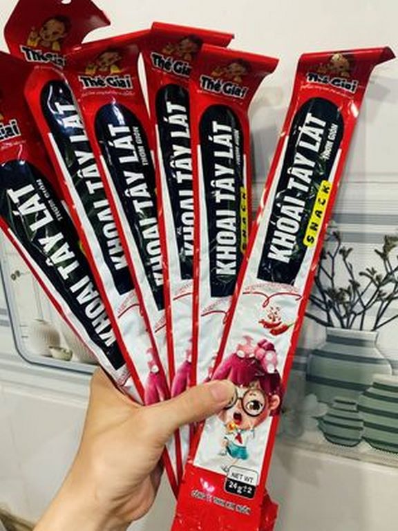 Bánh snack khoai tây lát thế giai 5 gói