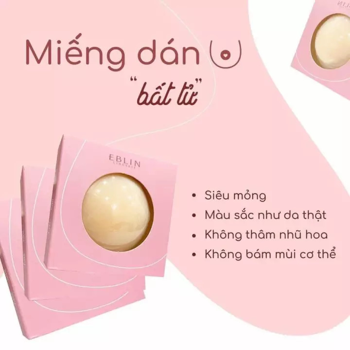Miếng dán ngực silicon nhiệt tự thân EBLIN Hàn Quốc siêu mỏng