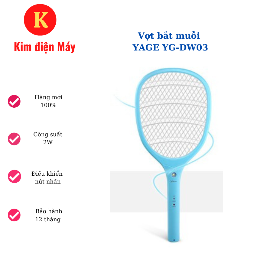 Vợt bắt muỗi YAGE YG-DW03-bảo hành 12 tháng