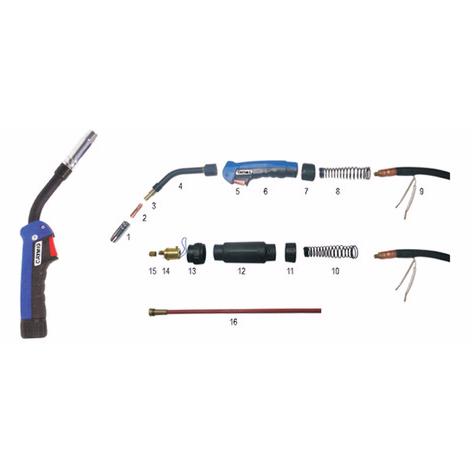 Bép hàn 15AK, M6x25x0.8 (40 cái) - phụ kiện máy hàn mig