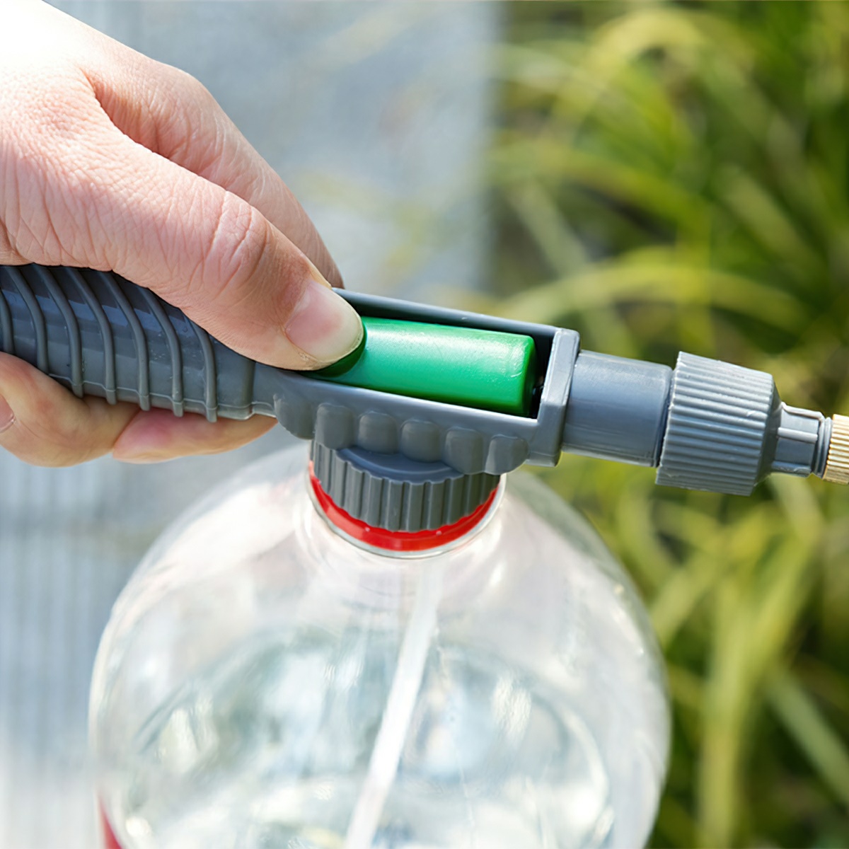 Plastic sprayer for watering plants