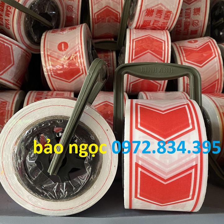 Dây cảnh báo an toàn dây rào chắn cảnh báo công trình cuộn 100m