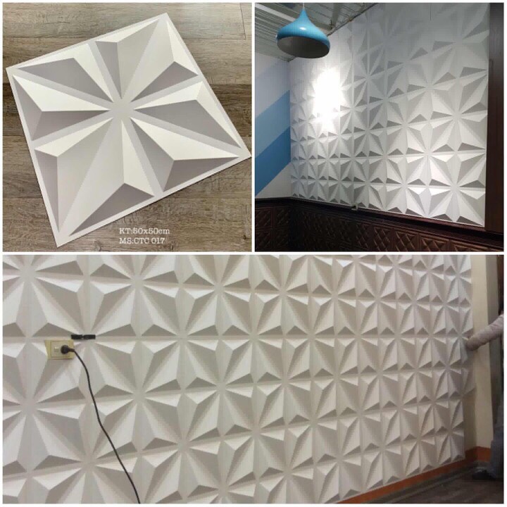 Tấm ốp tường PVC 3D KT 50x50cm