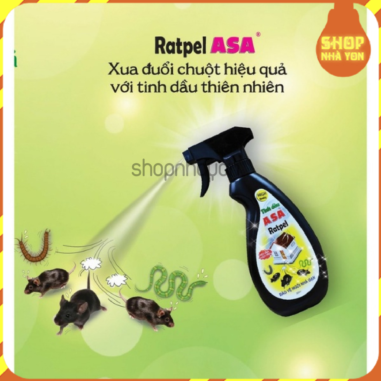 XỊT XUA ĐUỔI CHUỘT ASA RATPELL 350ML (XUA ĐUỔI CHUỘT , RẮN ,RẾT CỰC HIỂU QUẢ)