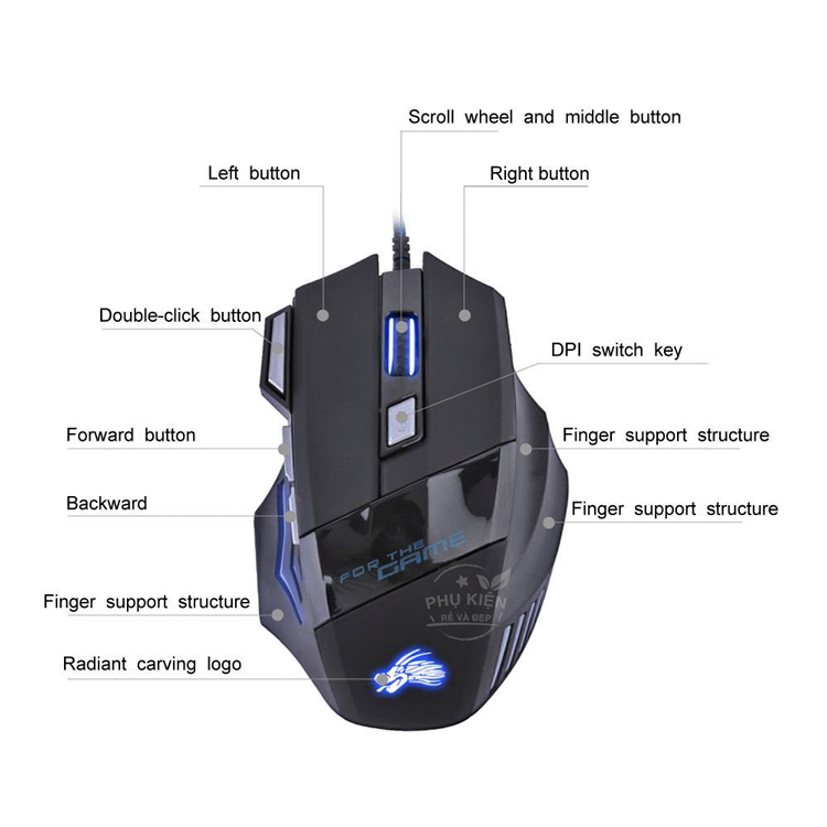 [HCM]Chuột chơi game có dây Dragon X3