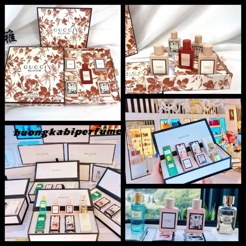 Set nước hoa gu🌾cci bloom mini 5mlx5 🌸 hộp quà đẳng cấp - mùi hương sang chảnh🌸