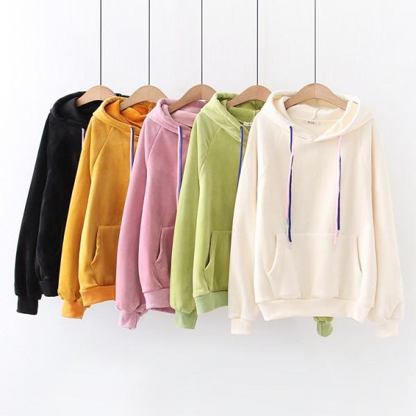 Áo hoodie trơn nỉ bông LNG1119