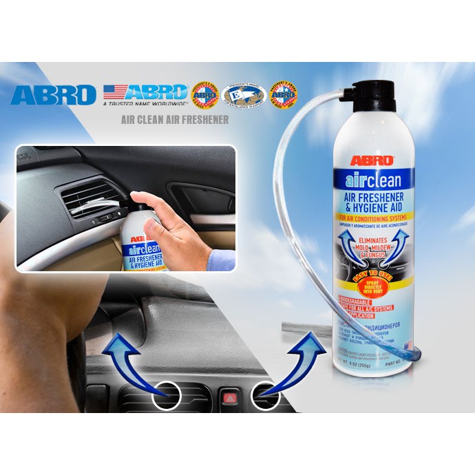[HCM][CHAI VỆ SINH NHANH ĐIỀU HÒA XE HƠI] Abro Air Clean 255g