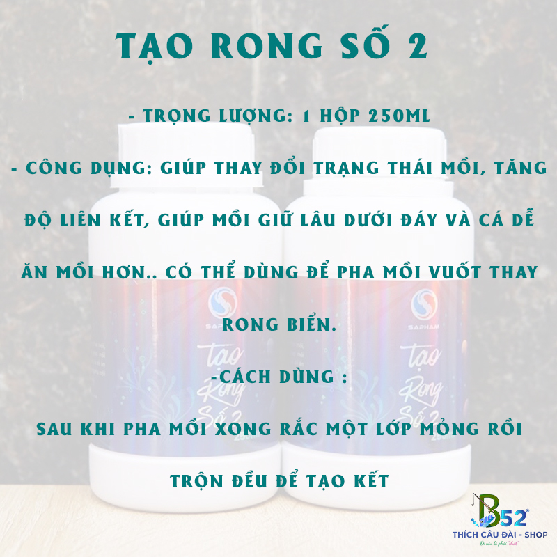 Bột câu cá Tạo rong số 2
