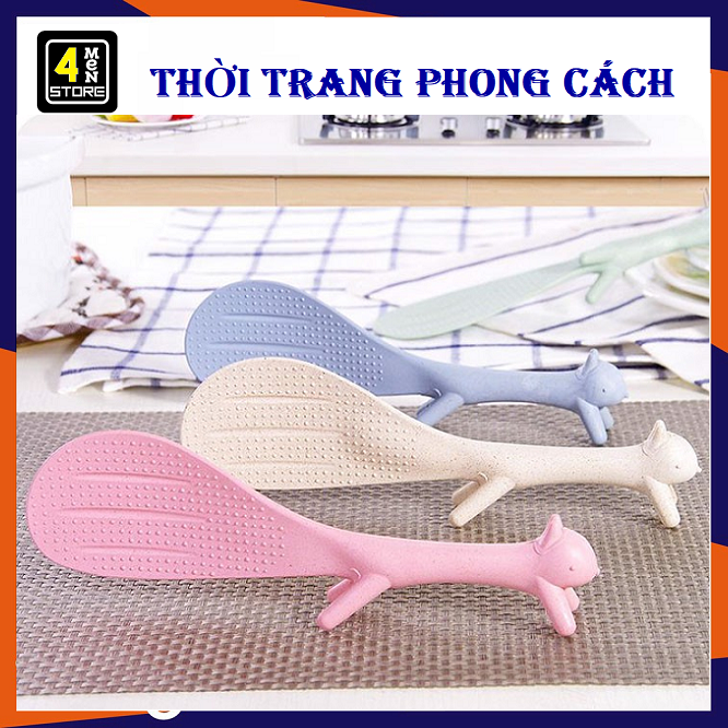 [HCM]Vá Múc Cơm Chống Dính Hình Con Sóc -  Muôi Xới Cơm - Muỗng Xúc Cơm Chống Dính