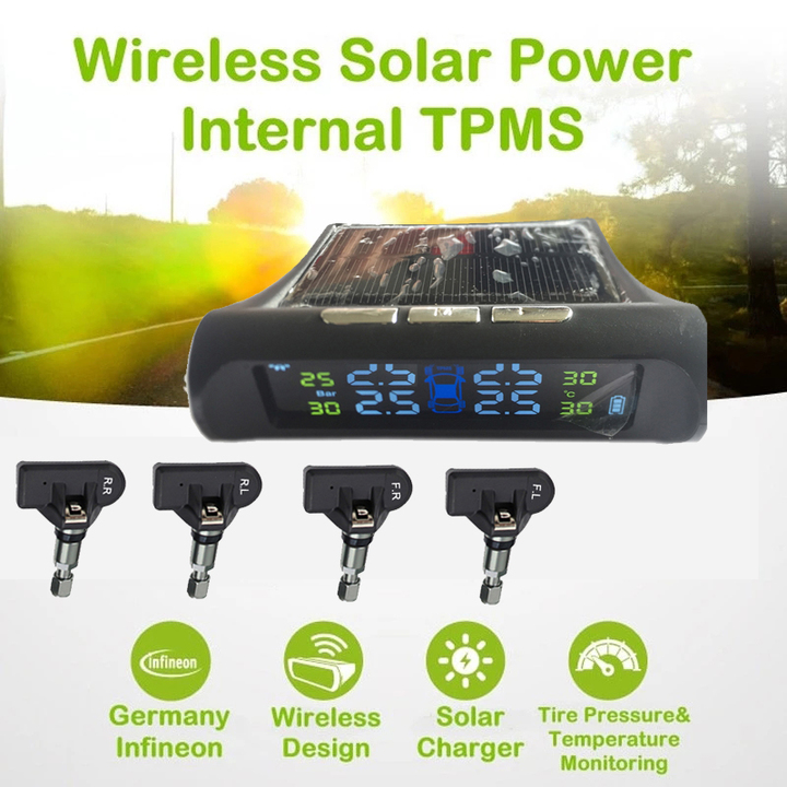 Cảm biến áp suất lốp gắn trong ITP037 tiêu chuẩn chống nước, màn hình đa màu sắc LCD - Bảo hành 12 tháng