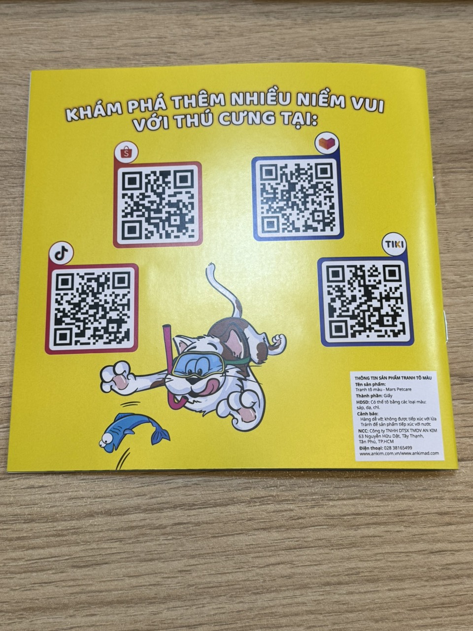 [Qùa tặng không bán] Tranh tô màu - Mars Petcare