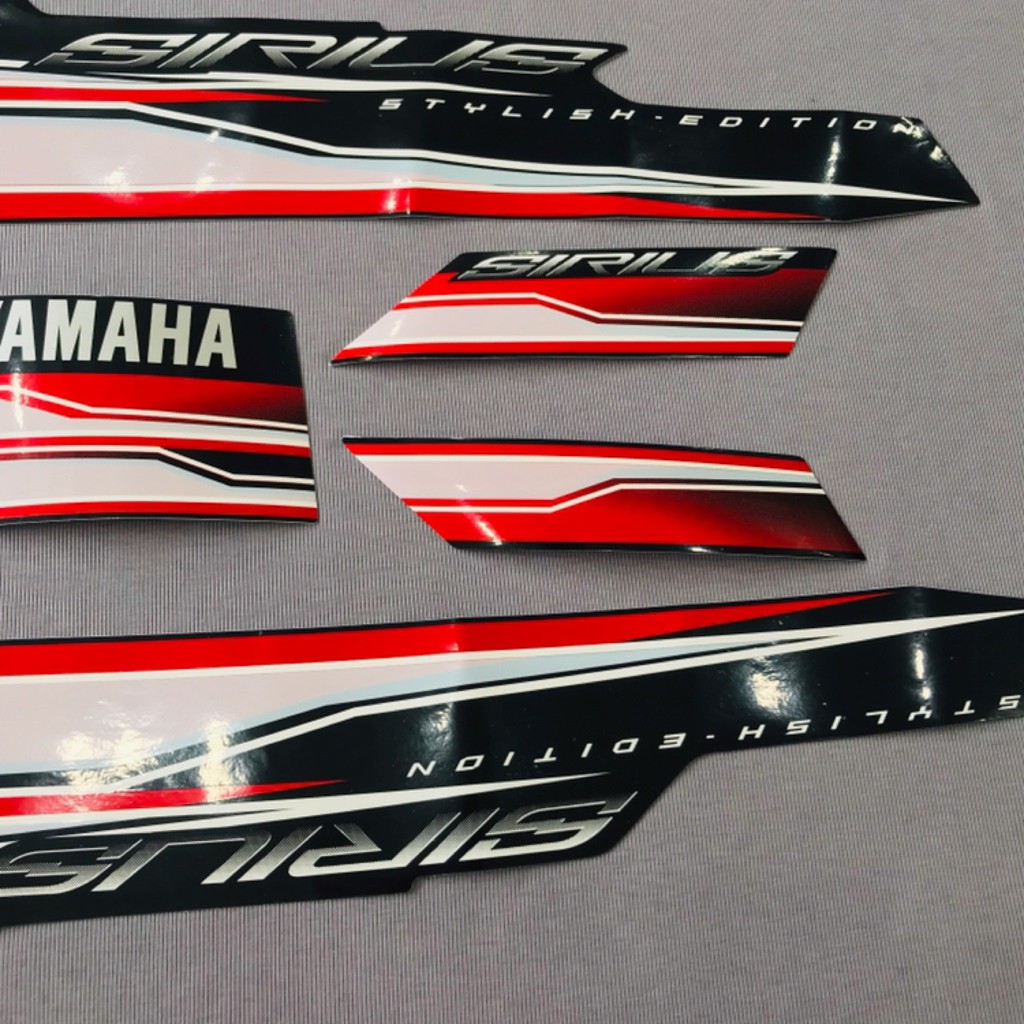 Trọn bộ tem rời dán xe máy Yamaha Sirius 2016 màu đỏ