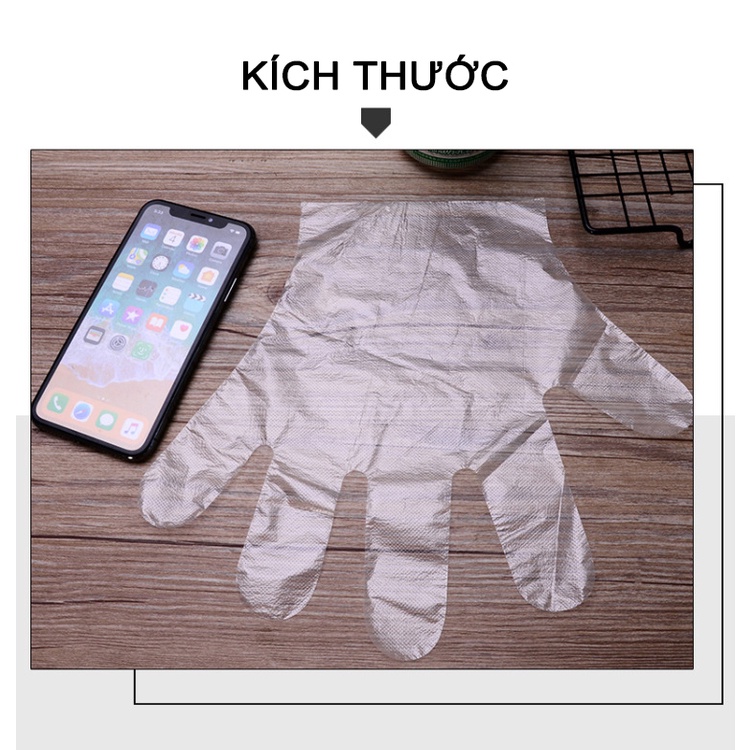 Disposable Nylon Gloves, Bag of 100 Pieces