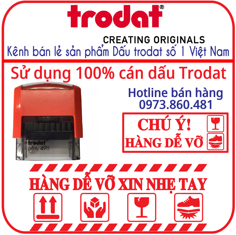 Con dấu Hàng Dễ Vỡ Xin Nhẹ Tay