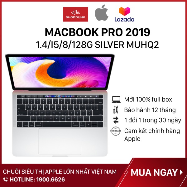 Bảng giá Laptop Macbook Pro 13 inch 2019 core i5 1.4/8GB/128GB, Hàng chính hãng Apple, Mới 100% , nguyên seal, Bảo hành 12 tháng - Shopdunk Phong Vũ