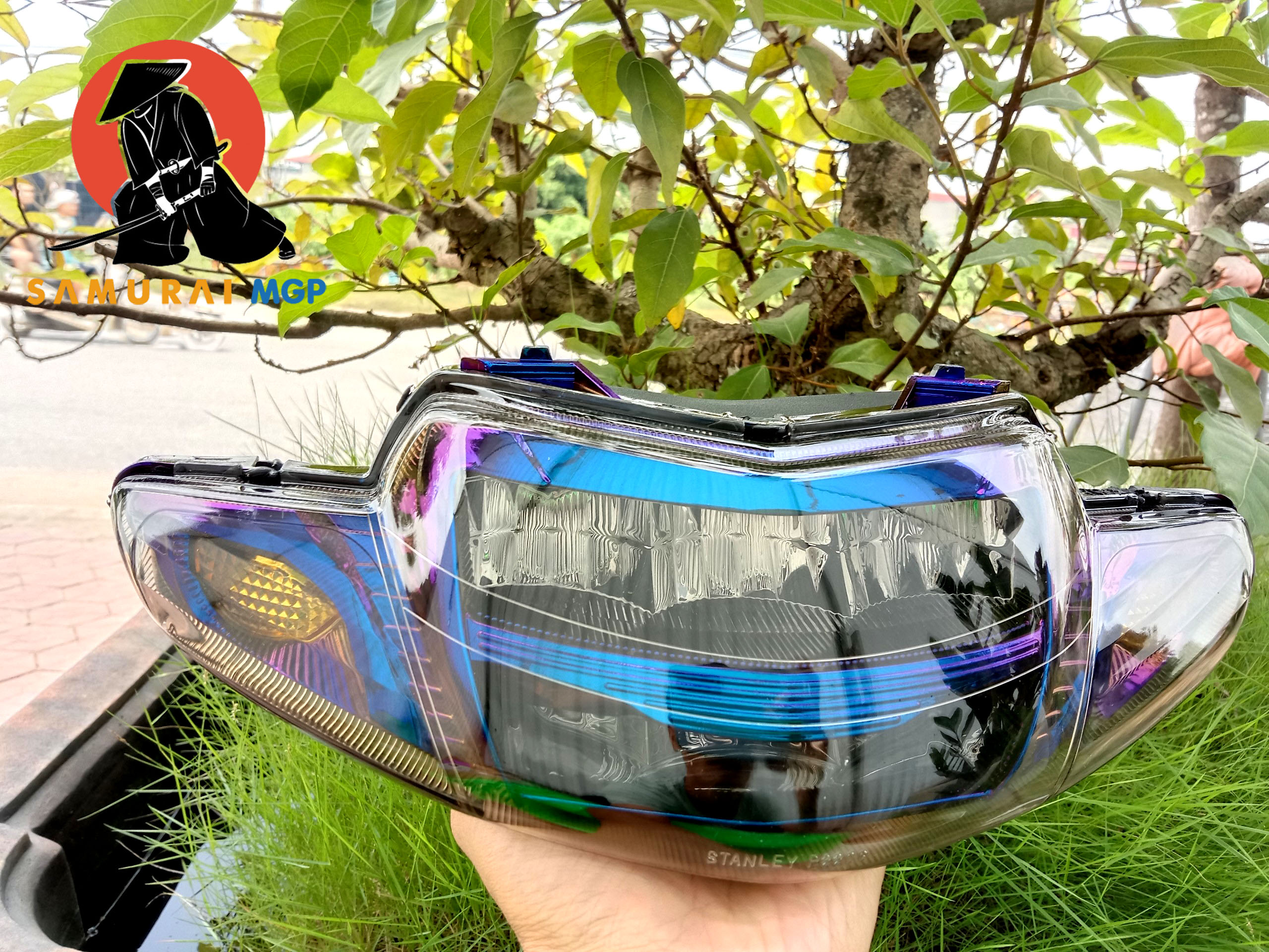 Two-layer small wave LED headlight, ZX, wave Alpha.