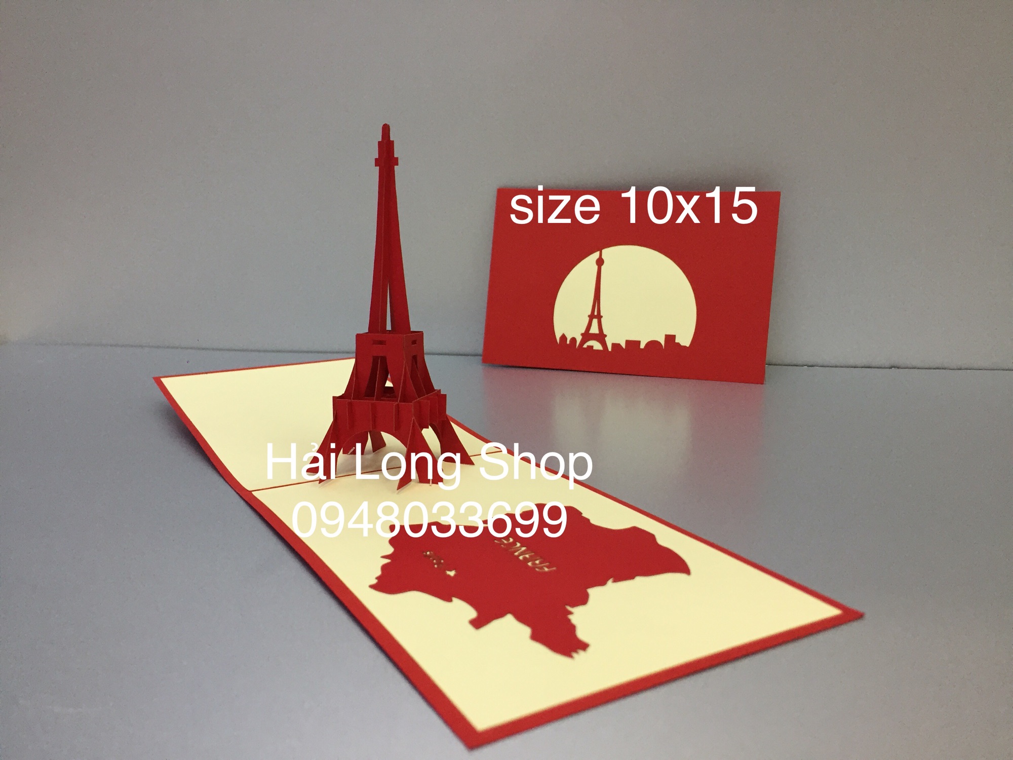 Tháp Eiffel - Pháp - France - Thiệp 3D