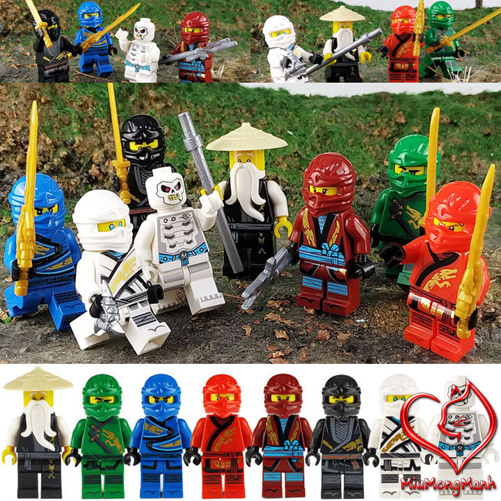 Bộ 8 Ninja Siêu Khủng Ninjago Đồ Chơi Lắp Ráp Xếp Hình MOC DIY