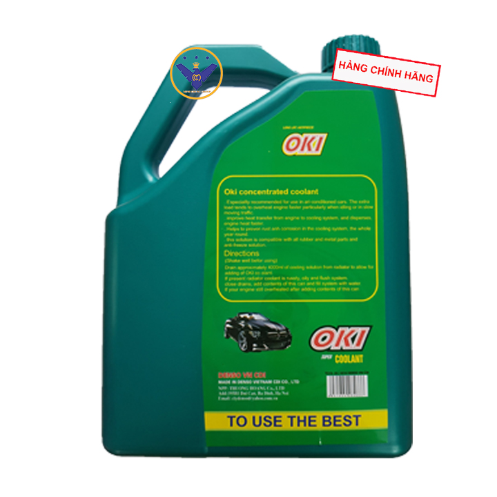 Nước làm mát động cơ ô tô [màu xanh] OKI Radiator Coolant can 4L